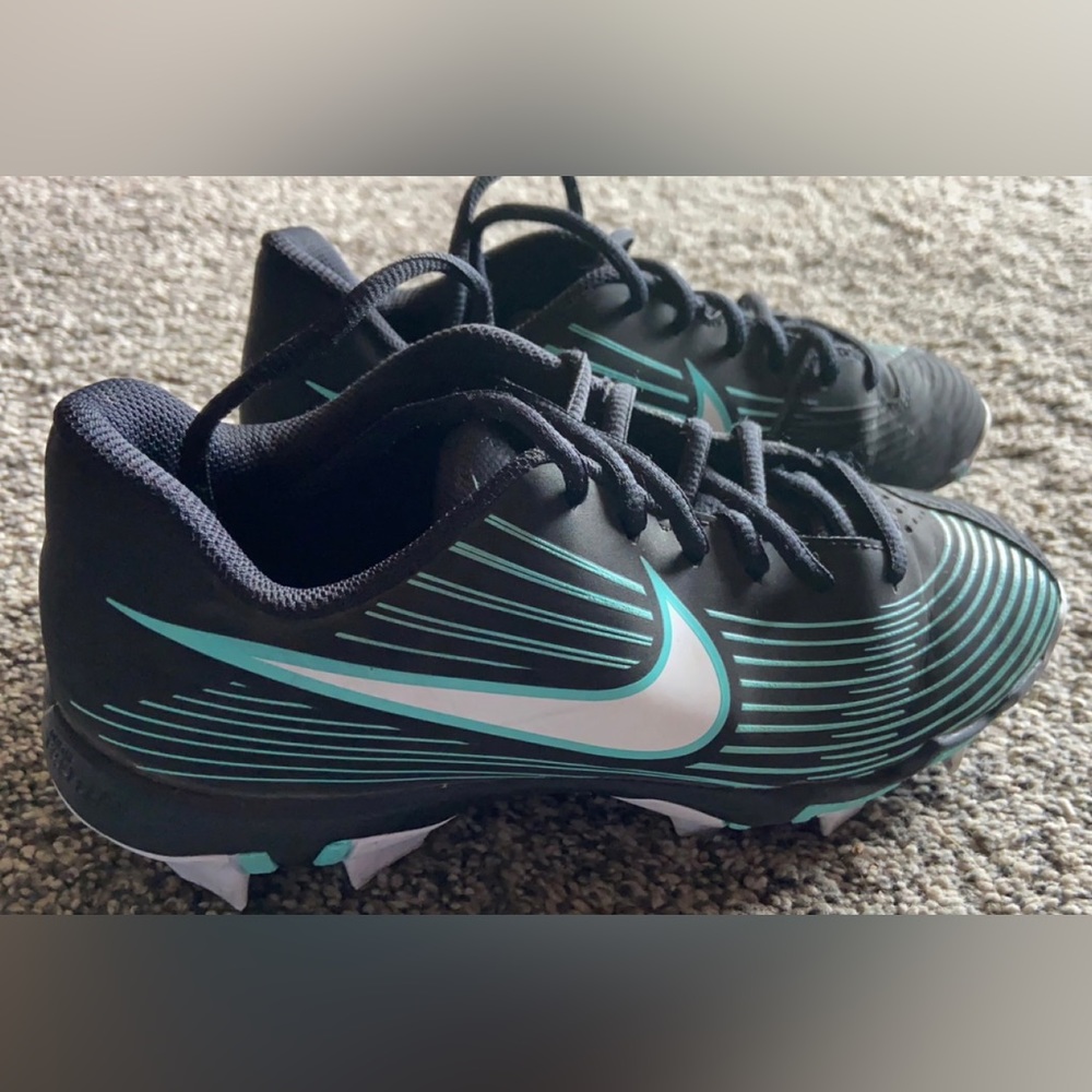Nike Fastflex Softball Cleats Black Teal Size 4Y